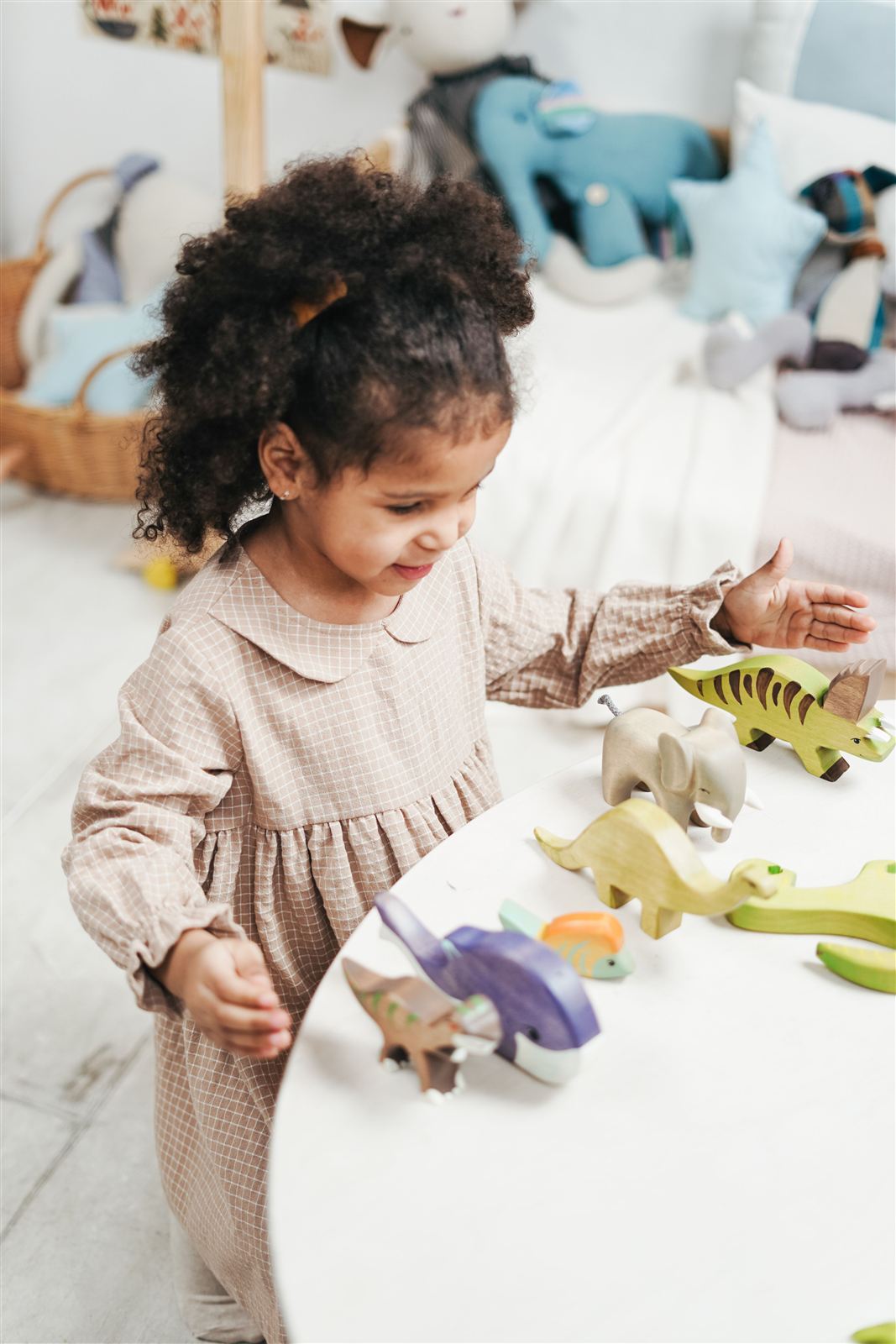 A bright, prepared Montessori classroom